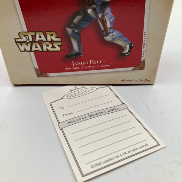 Star Wars Ornament Vintage Hallmark Jango Fett "Attack of The Clones"  In Box - Picture 9 of 9